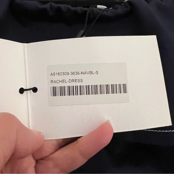 Alexis Rachel Off-the-Shoulder Ruffle Mini Dress Navy Blue NWT S - Picture 11 of 14